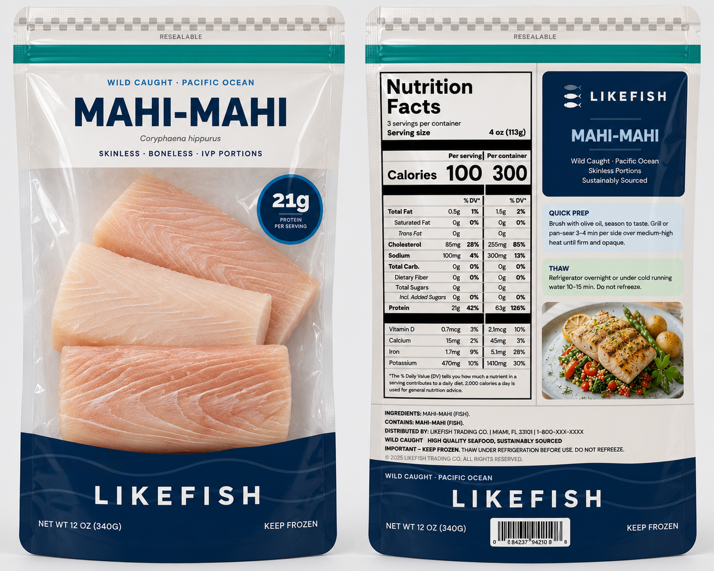 Mahi-Mahi packaging