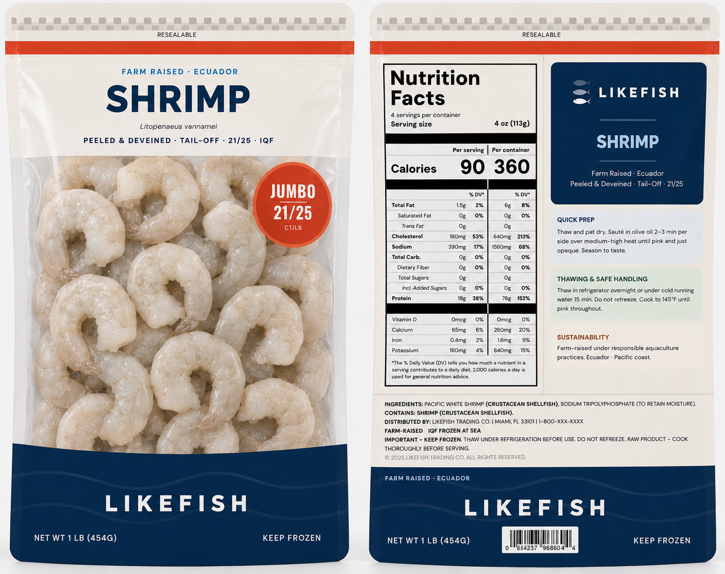 Shrimp packaging