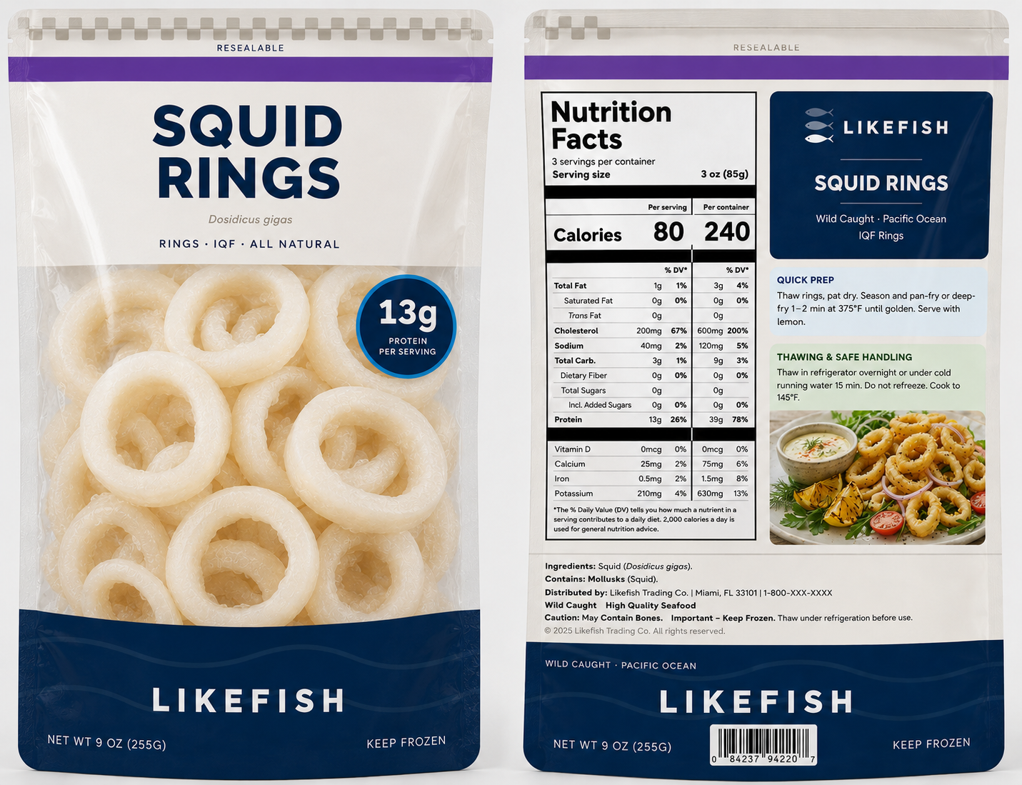 Squid Rings packaging