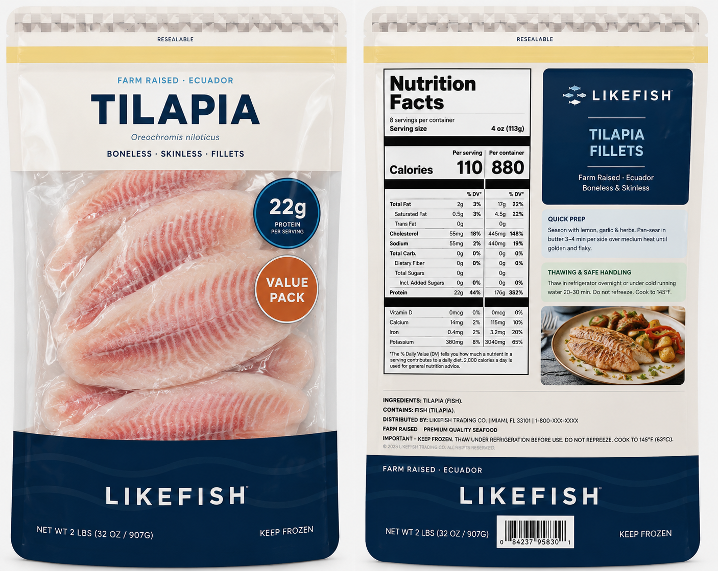 Tilapia packaging